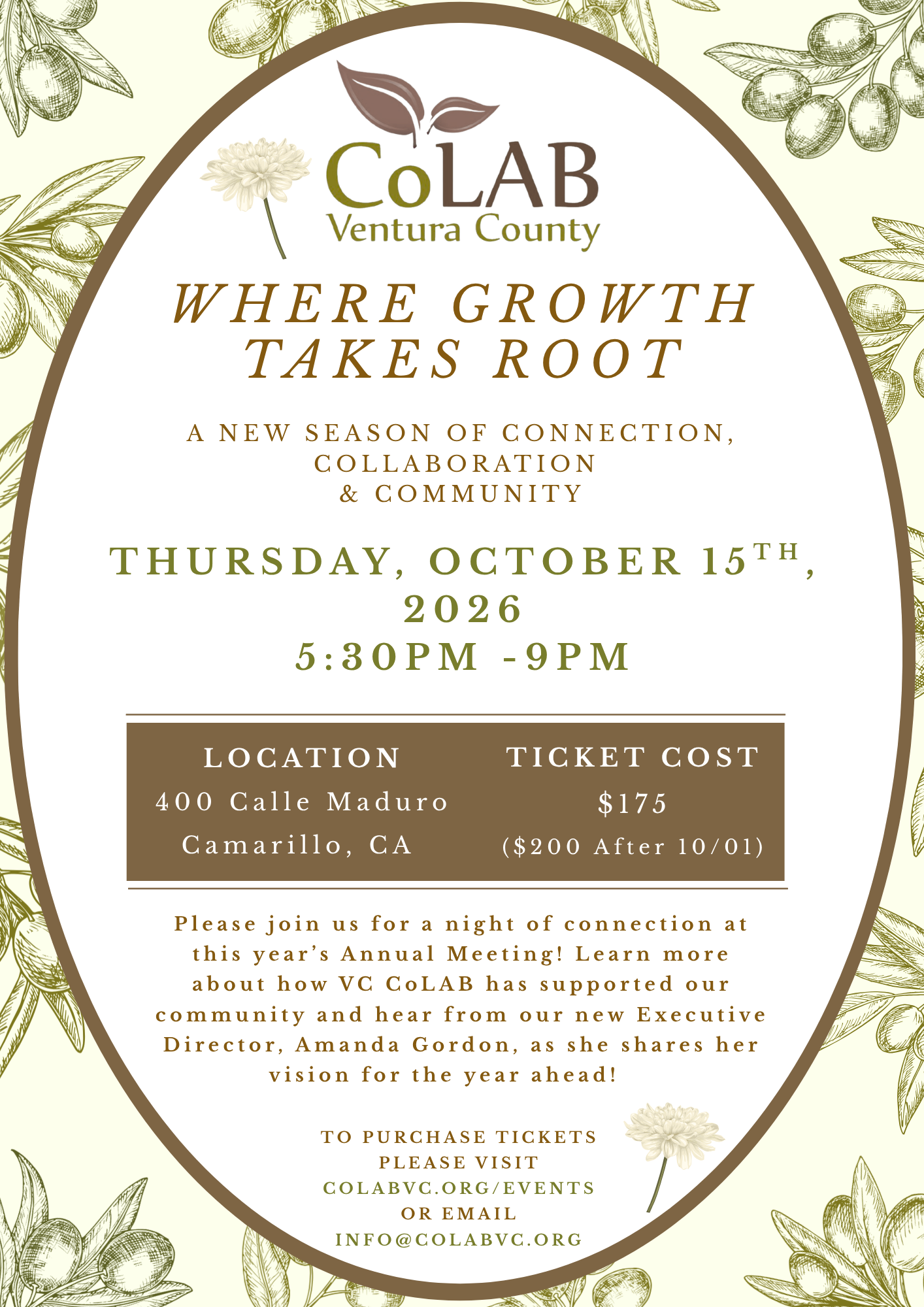 2026 Annual Meeting: Where Growth Takes Root, Thursday October 15 in Camarillo